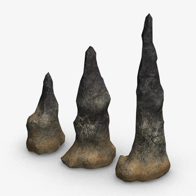 Stalagmite Set - Dust 2 3D Model .c4d .max .obj .3ds .fbx .stl .blend 