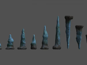 Conjunto de estalagmitas - Energ&iacute;a Modelo 3D