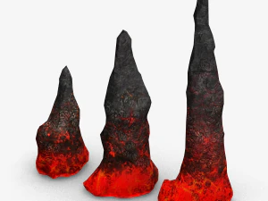 Set di stalagmiti - Lava Modello 3D