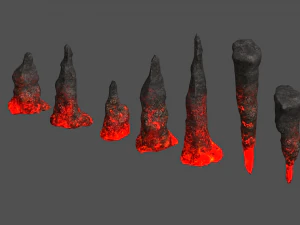 Сталагмітовий набір - лава 3D Модель
