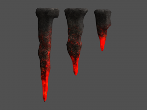 Stalagmite Set - Lava 3D Model