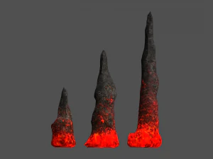 Сталагмітовий набір - лава 3D Модель