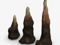 Stalagmite Set - Red Rock 3D Model