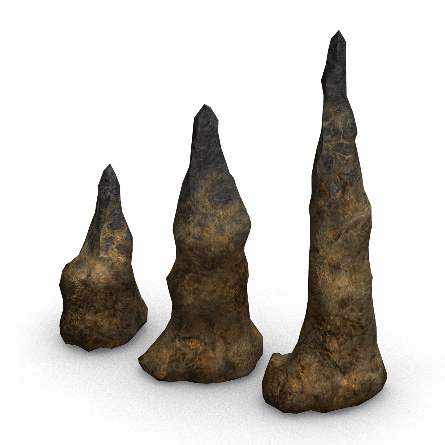Stalagmite Set - Spider Web 3D Model .c4d .max .obj .3ds .fbx .stl .blend