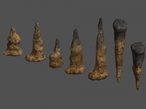 Stalagmite Set - Spider Web 3Dモデル