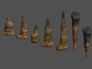 Stalagmite Set - Spider Web 3D Model