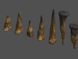 Stalagmite Set - Spider Web 3Dモデル