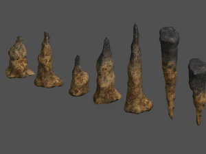 Stalagmite Set - Spider Web 3D Model