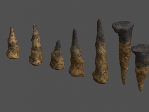Stalagmite Set - Spider Web 3Dモデル