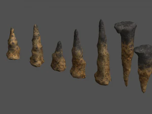 Stalagmite Set - Spider Web 3D Model