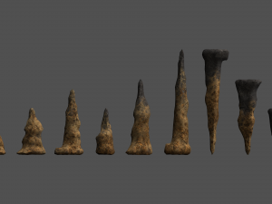 Stalagmite Set - Spider Web 3Dモデル