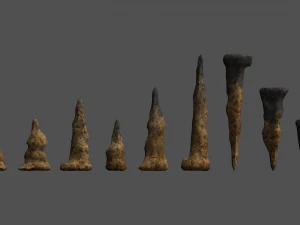 Stalagmite Set - Spider Web 3D Model
