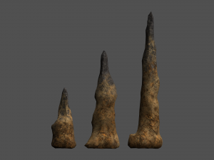 Stalagmite Set - Spider Web 3Dモデル