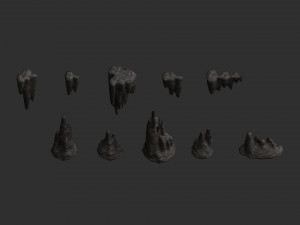 Cave Rock Pack 1 - Base 3Dモデル