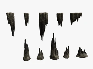 Cave Rock-pakket 1 - Licht 3D Model