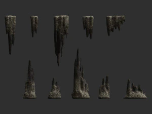 Cave Rock Pack 1 - Light 3D Model