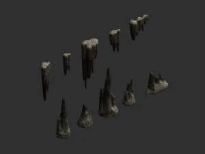 Cave Rock Pack 1 - Light 3D Model