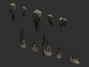 Cave Rock Pack 1 - Light 3D Model