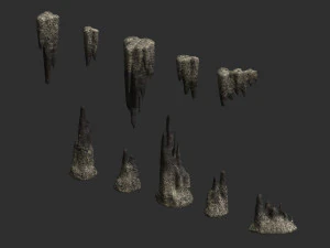 Cave Rock Pack 1 - Light 3D Model