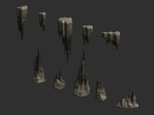 Cave Rock Pack 1 - Light 3D Model