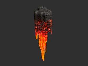 Cave Rock Pack 1 - Lava 3D Model