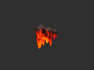 Cave Rock Pack 1 - Lava 3D Model