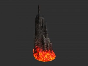Cave Rock Pack 1 - Lava 3D Модель