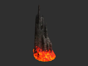 Cave Rock Pack 1 - Lava 3D Model