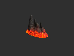 Cave Rock Pack 1 - Lava 3D Model