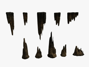 Cave Rock Pack 1 - Webs Modelo 3D