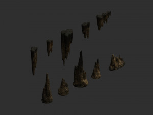 Cave Rock Pack 1 - Webs Modelo 3D