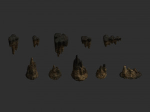 Cave Rock Pack 1 - Webs Modelo 3D