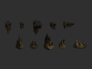 Cave Rock Pack 1 - Teias Modelo 3D