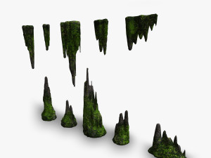Cave Rock Pack 1 - Moss Modelo 3D