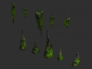 Cave Rock Pack 1 - Moss Modelo 3D