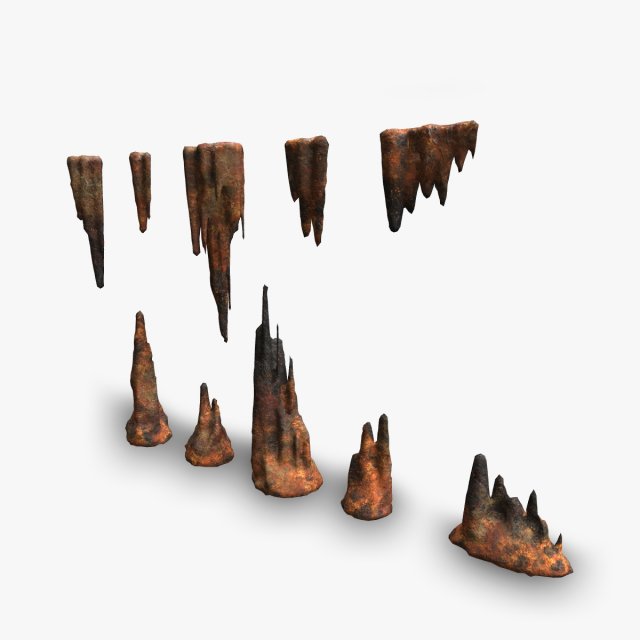 Cave Rock Pack 1 - Rust 3D Модель .c4d .max .obj .3ds .fbx .stl .blend 