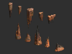 Cave Rock Pack 1 - Rust 3D Модель