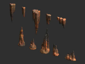 Cave Rock Pack 1 - Rust 3D Модель