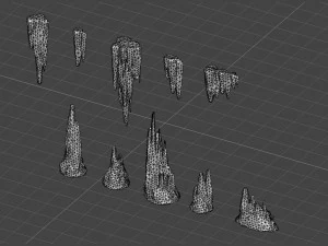 Paquete de roca cueva 1 - Musgo 2 Modelo 3D