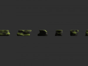 Short Flat Rocks - Moss 1 Modelo 3D
