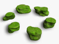 Short Flat Rocks - Moss 2 3D 모델