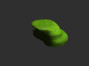 Short Flat Rocks - Moss 2 3D Model