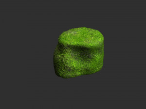 Short Flat Rocks - Moss 2 3D Model