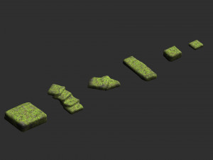 Stone Platforms - Moss 1 3D मॉडल