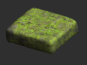 Steinplattformen &ndash; Moos 1 3D Modell