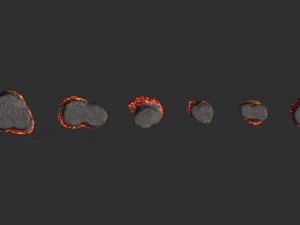 Short Flat Rocks - Lava 3D Model