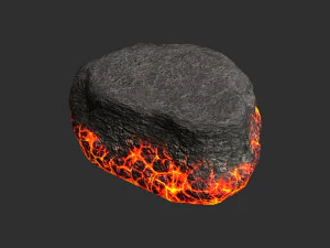 Short Flat Rocks - Lava 3D Model