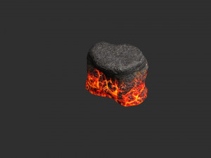 Short Flat Rocks - Lava 3D Model