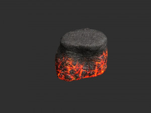 Short Flat Rocks - Lava 3D Model