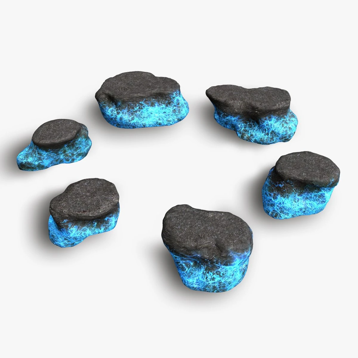 Rocas planas cortas - Energ&iacute;a Modelo 3D .c4d .max .obj .3ds .fbx .stl .blend 